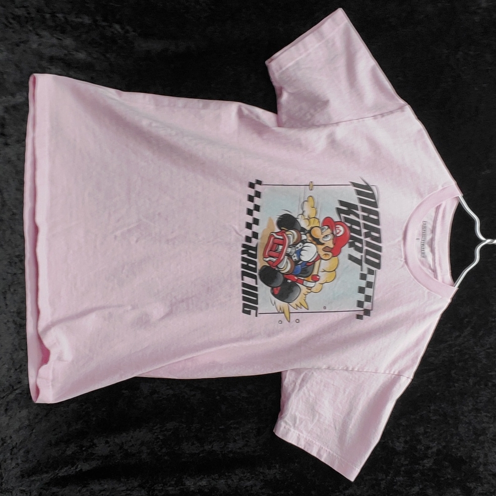 Mens Mario Kart Racing Pink T Shirt Size Large LG